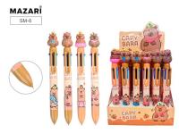 Авторучка 6цв Mazari Капибара SM-6, EQ-8916