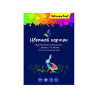 Цв. картон А4 10л 20цв 2-стор мелов. Mazari 16615/6 17123, Silwerhof 918109 1102300 1/40