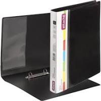 Папка 2 кольца Attache  25/32мм пластик 0,7мм 639768/69 черная, красная 1/30