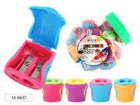 Точилка Mazari 6657 2отв. с контейнером 1/22