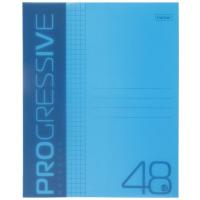 Тетрадь 48л Хатбер пластик. обл. Progressive синяя, бирюза  1/100
