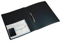 Папка 2 кольца 20мм Бюрократ 0818/2R 1/28 черная синяя 