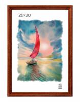 Фоторамка 21х30 дерево Орех, красное, со стеклом Zebra 1701 1702 1/25