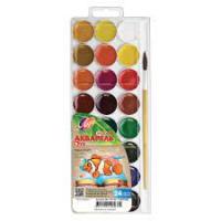 Краски аквар. 24цв ЛУЧ "ZOO" медовые пластик с кистью 29c1727 1/30