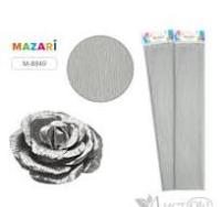 Гофробумага крепированная 50х250 серебристая Mazari 8849