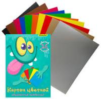 Цв. картон А4 2-стор. 16л 16цв мелов/немел в папке Silwerhof 1853953 1/20