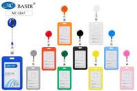 Бейдж с рулеткой жесткий пластик MC-5841 вертикал. 1/10