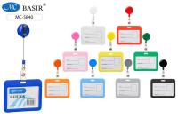 Бейдж с рулеткой жесткий пластик MC-5840 горизонт 1/10