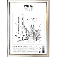 Фоторамка 15х21см пластик белая с позолотой Devente 9027106 1/25