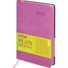 Ежедневник А5 2025г Brauberg Stylish цвет.рез, розовый, 115822