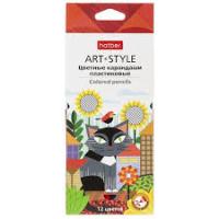 Карандаши 12цв Hatber пластиковые ArtMate 068177, Арт стиль 90100 машины, Cross, дикий мир
