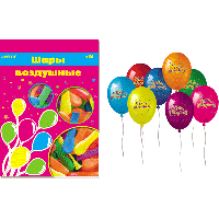 Шар воздушный 12" DeVente "с Днем Рожд" пачка 50шт 9061100