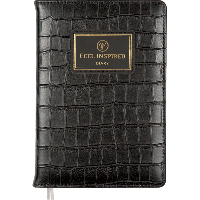 Ежедневник А5 DeVente Grande 2034935 недат кожзам, фольга, черный рез