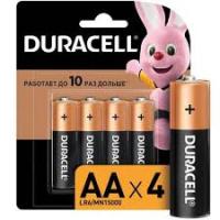 Батарейка пальчик. LR6 "Duracel" alkaline АА блистер 1/4
