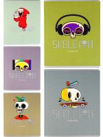 Тетрадь 48л Проф-пресс тиснение лен "мульт скелетон 48-2674 1/80