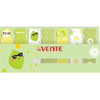 Набор закладок DeVente Lime 65х18мм 7цвх20л бумаж 2011014