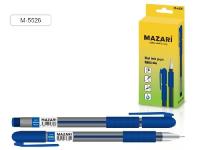 Гелевая ручка Mazari 5526 синяя резин грип 1/12