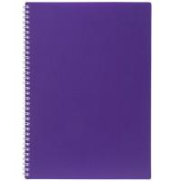 Тетрадь А4 80л пластик гребеннь Хатбер "Canvas фиолетовая 05320 1/24