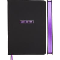 Ежедневник А5 deVente Black&Metalic кожзам недатир черный с сирен 2234644