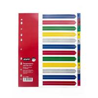 Разделитель 1-12 цифры пластик цветной Attache 474680, Brauber 225610 deVente 3051507