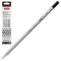Карандаш ч\г Hatber 3-гр ластик Solo 065291 1/12