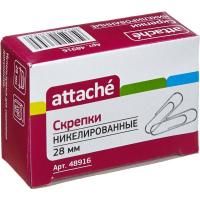 Скрепки 28мм Alingar 440, Attache 48916 никелированные 1/10