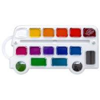 Краски аквар. 16цв Луч "Автобус" пластик. пенал 34с2241