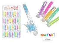 Бисер в тубе Mazari M-20038 ассорти 40шт 6цв на блистере 