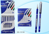 Масляная ручка Digno Clever 10130 синяя с грип 1\24