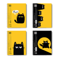 Тетрадь 96л гребень Светоч "Черный кот" 1215