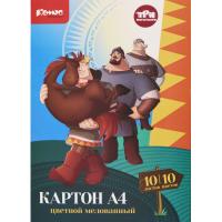 Цв. картон А4 10цв мелов. Три Богатыря 1843425 1/50