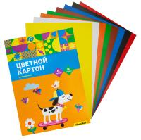 Цв. картон А4 8л 8цв мелованый Mazari 16835, Silwerhof 1470863 1/50