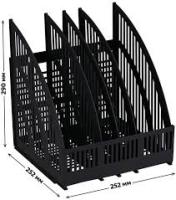 Лоток вертикал. 4 секции Стамм ЛТ456 457,01473 черный