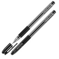 Гелевая ручка Mazari 5526 черная резин грип 1/12