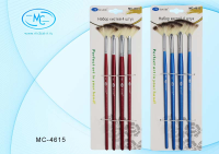 Набор кистей 4шт синтетика плос. веерных MC-4615
