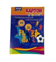 Цв. картон А4 10л 20цв 2-стор мелов. Mazari 16615/6 17123, Silwerhof 918109 1102300 1/40