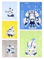 Тетрадь 18л клетка "роботы" ЭКСМО, Проф 1260 1/160