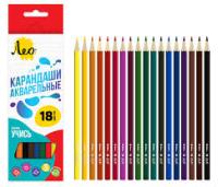 Карандаши акварельные 18цв ВКФ ЛЕО "Учись 1/8