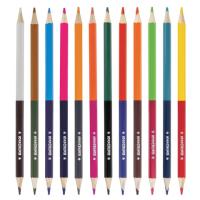 Карандаши двухстор 12шт 24цв "Юнландия" 181371 1\12