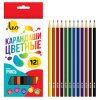 Карандаши акварельные 12цв ВКФ "ЛЕО" 1\12