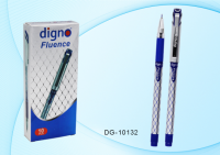 Масляная ручка Digno Fluence 10132 сереб. рис. рез.грип синяя 1/10