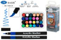 Набор маркеров акриловых - кисточек 24цв "гепард MC-7506-24