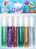 Набор геля с блестками 5цв Луч Салют 30с 1945