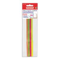 Закладки-ляссе самокл. А5 28см 4шт Пифагор 111648/9 Space 252382 радуга 