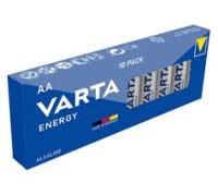 Батарейка пальчик. LR6 Varta energy alcaline 4106 АА 1\10