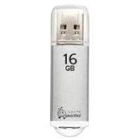 Флэш диск USB Smart buy 16gb V-Cut металлич корпус сереб черный.
