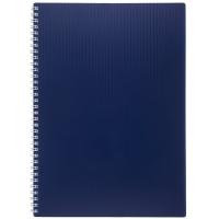 Тетрадь А4 80л пластик гребеннь Хатбер "Velvet черный 01601, синий 1/24