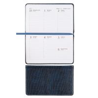 Еженедельник 95х155 2024г Attomex Croco черный синий 2239471/3