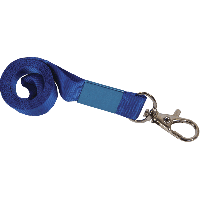 Лента для бейджей 40см шир 15мм карабин синяя deVente 4010903 