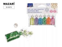 Набор блесток декор 6цв в тубах 2г Mazari 9876 1/12 